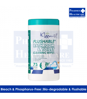 Kleen-Up Flushable Bathroom & Toilet Cleaning Wipes 75s/can