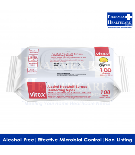 Virox Alcohol-Free Multi-Surface Disinfecting Wipes (20cm x 20cm, 100pcs/pkt)