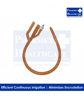 BARDIA Foley Catheter, Silicone-Elastomer Coated, 3 Way, 30ml Balloon, 10pcs/Box