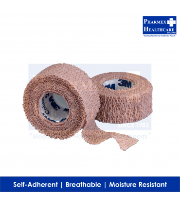 Self Adherent Wrap (3M Coban), 1-inch x 5 yards, Per Roll