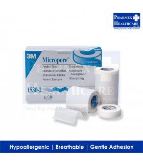 Surgical Tape (3M Micropore), 02-Inch x 9.1m, 3M-1530-2, Per Roll