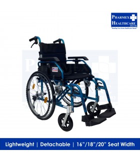 ASSURE REHAB Lightweight Aluminium Detachable Wheelchair 16"/18"/20"