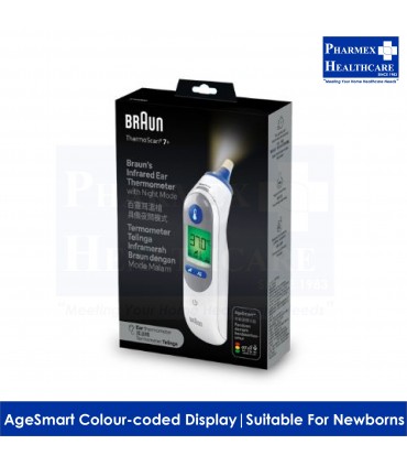 BRAUN Infrared Ear Thermometer, ThermoScan® 7+ IRT6525