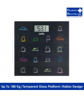 LAICA PS1061 Digital Personal Scale - Black (2 Years Warranty)