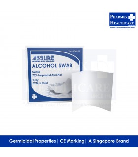 Assure alcohol swab 3cmx3cm 200pcs/box sterile