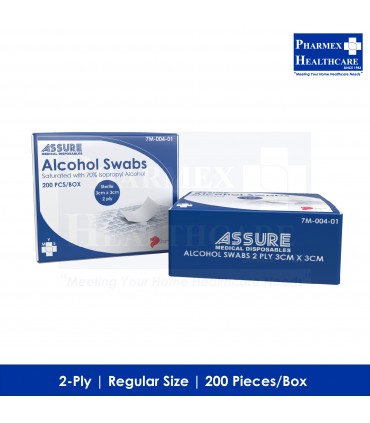 Assure alcohol swab 3cmx3cm sterile 40boxes/ctn