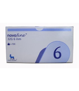Syringe, Insulin, Disposable Pen Needle (Novofine), 32G needle ( 0.23/0.25 X 6mm), Per Box