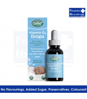 Colief Vitamin D3 drops 200IU, 20ml