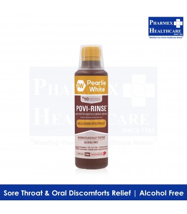 Pearlie White Povi-Rinse Antiseptic Mouth & Throat Rinse 250ml