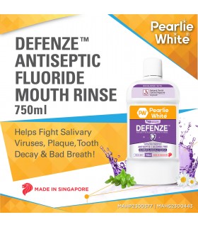 Pearlie White Defenze antiseptic fluoride mouth rinse 750ml