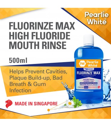 Pearlie White Fluorinze Max High Fluoride Mouth Rinse 500ml
