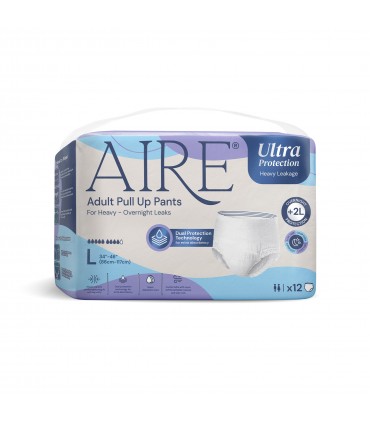 Aire Ultra Protection Adult Diaper Pull Up Pants, 12 Pcs/Bag, 3 Available Sizes
