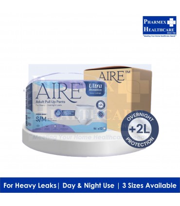AIRE Ultra Protection Adult Diaper Pull Up Pants (8 bags/ctn, 3 Available Sizes)