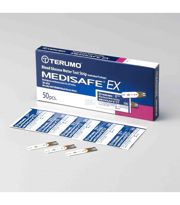 Terumo Medisafe EX Blood Glucose Test Strips Diabetes Care
