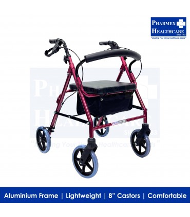 ASSURE REHAB Aluminium Rollator 8" Front Castors (AR-0500)