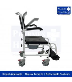 ASSURE REHAB Aluminium Shower Commode Chair