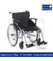 AR-0801 19-inch Aluminium Wheelchair – Adjustable Arm & Detachable Footrests