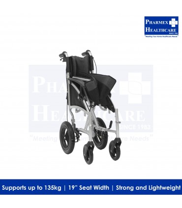 AR-0802 19-inch Aluminium Pushchair – Adjustable Arm & Detachable Footrests
