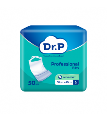 Dr. P Professional Bibs, 60x40cm, 50pcs/pkt