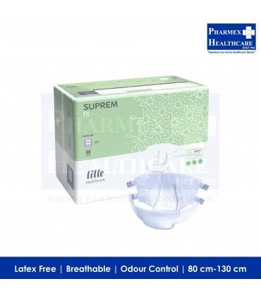 LILLE SUPREM Fit Adult Diapers, Grey Maxi - Size M