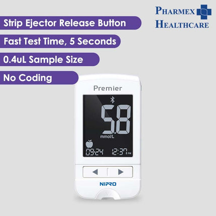 NIPRO Premier Alpha Blood Glucose Meter Starter Pack-1