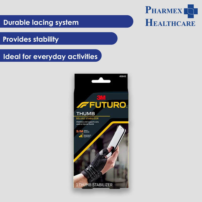 Deluxe Thumb Stabilizer, Black, Small/Medium