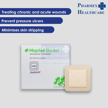 Mepilex Border 10cm × 10cm, 5's/Box