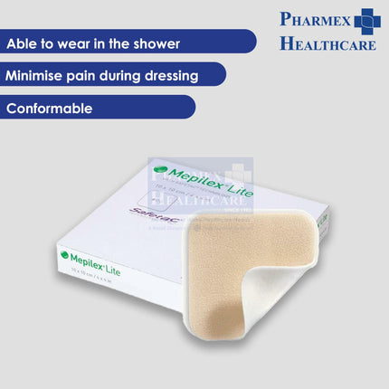 Mepilex Border Lite 10x10cm (5's/Box)