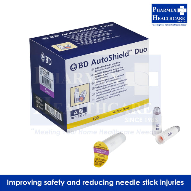 BD AutoShield™ Duo Safety Pen Needles 5mm x 30G, 100s/Box