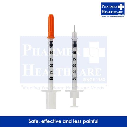 BD Ultra-Fine II 30G x 8mm Insulin Syringe, 100's/Box - 1479-2
