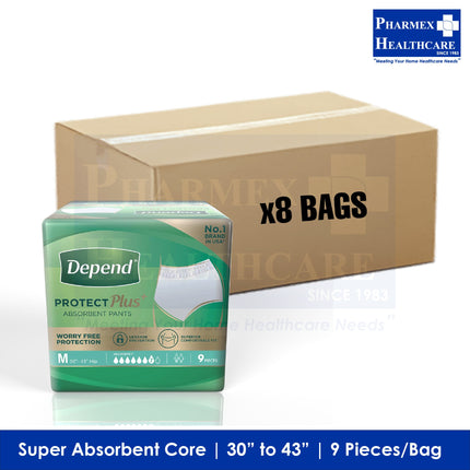 DEPEND Protect Plus Absorbent Pants (Carton) - 1065