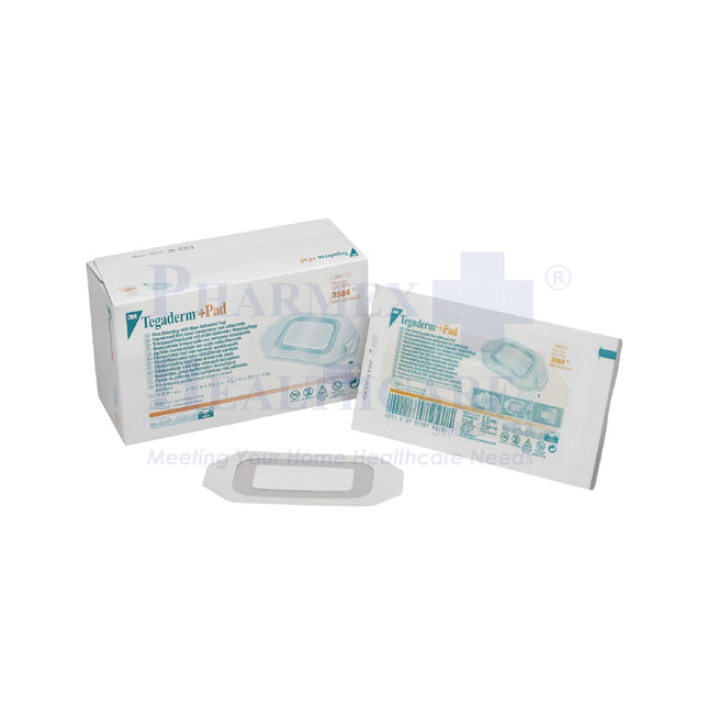 3M Tegaderm Dressing, Transparent Film With Pad, 6cm x 10cm, 3M-3584, 1 Pcs