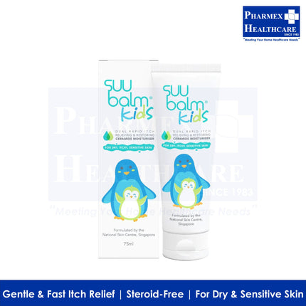 SUU BALM Kids Dual Rapid Itch Relieving & Restoring Ceramide Moisturiser (75ml)