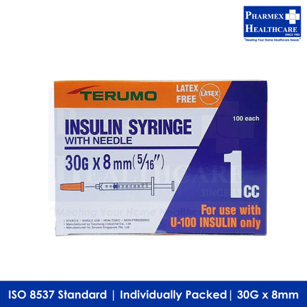 TERUMO Insulin Syringe with Needle (4 Sizes) - 1020