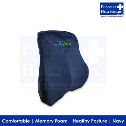 TRUE RELIEF Memory Foam Back & Lumbar Support Cushion-2