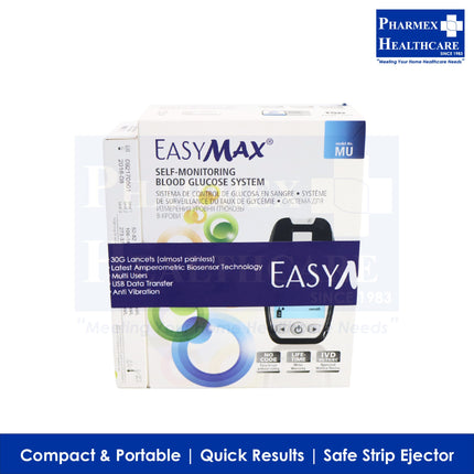 EASYMAX Blood Glucose Meter Starter Kit Set