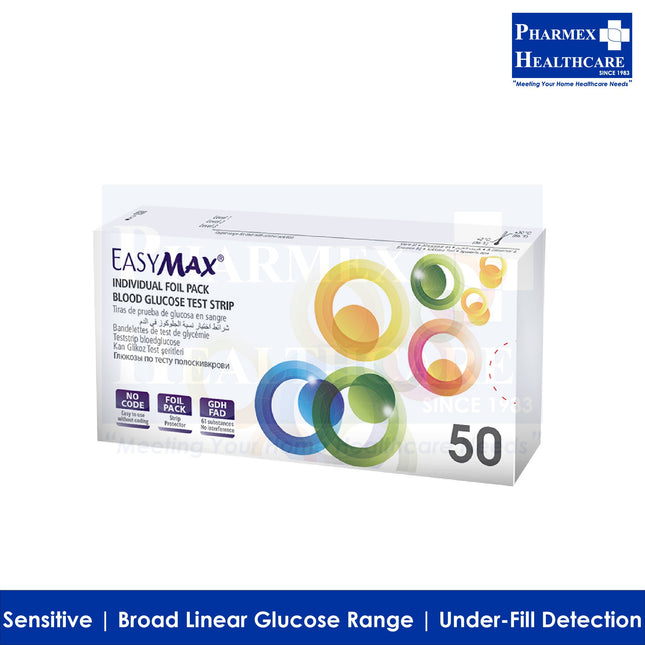 EASYMAX Blood Glucose Meter Test Strips (50Pce/Box)