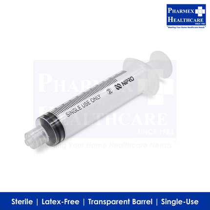 NIPRO Syringes Without Needle Luer Lock (4 Available Sizes) - 2846