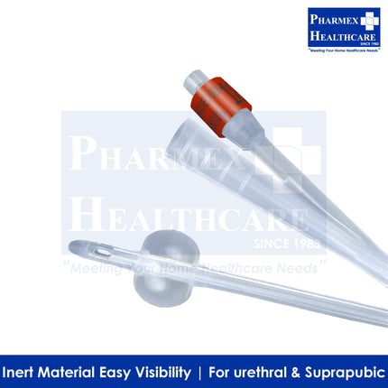 BARDEX All Silicone Foley Catheter, 2 Way, 5ml Balloon, 12pcs/Box - 1351
