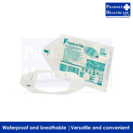 3M Tegaderm Transparent Film Dressing, 6cm x 7cm, 1624W