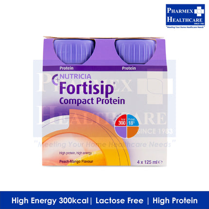 NUTRICIA Fortisip Compact Protein 4 × 125ml (3 Available Flavours) - 320