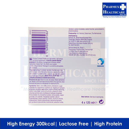 NUTRICIA Fortisip Compact Protein 4 × 125ml (3 Available Flavours) - 320-3