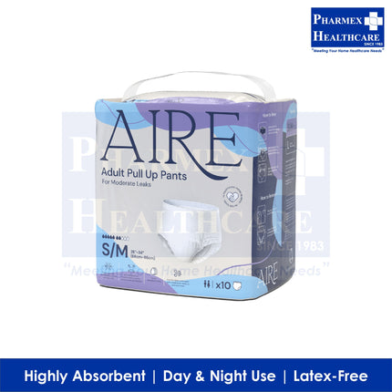Aire Adult Pull Up Pants (10 Pcs/Bag, 3 Available Sizes)