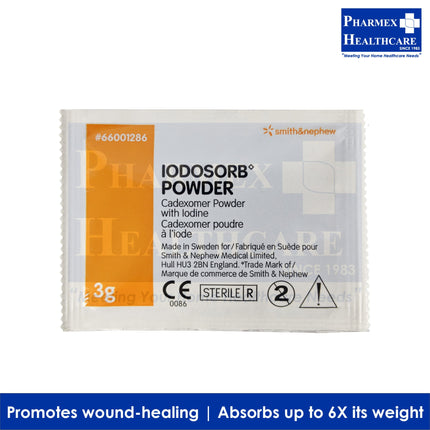 SMITH & NEPHEW Iodosorb Powder, Cadexomer Powder with Iodine, 3g