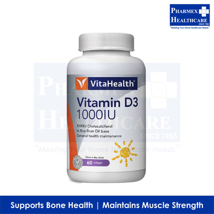 VITAHEALTH Vitamin D3 1000IU, 60's
