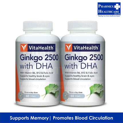 VITAHEALTH Ginkgo 2500 with DHA 60'S/60'S×2 - 1334