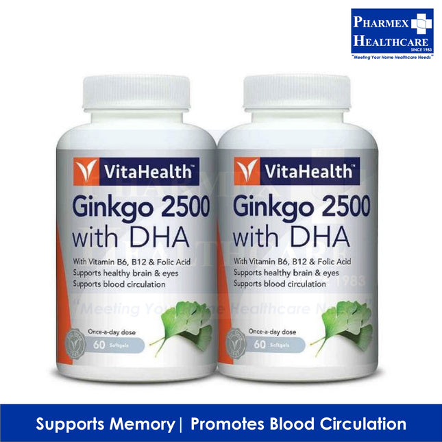 VITAHEALTH Ginkgo 2500 with DHA 60'S/60'S×2 - 1334