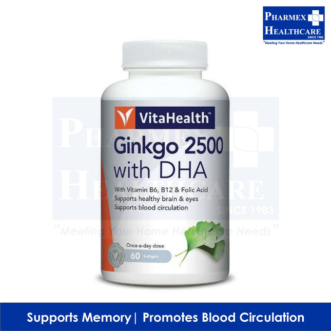 VITAHEALTH Ginkgo 2500 with DHA 60'S/60'S×2