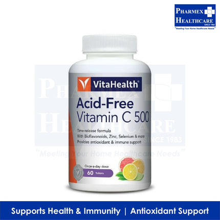 VITAHEALTH Acid-Free Vitamin C 500, 60's - 3093