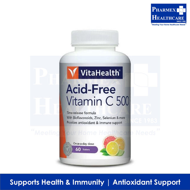 VITAHEALTH Acid-Free Vitamin C 500, 60's - 3093